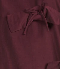 Marella Gancio Cotton Silk Voile Round Neck Sleeveless Bow Applique Mini Dress
