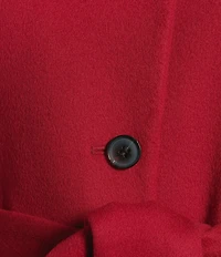 Marella Giostro Stand Collar Long Sleeve Double-Breasted Wool Coat