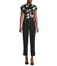 Marella Izabel Crepe Satin Straight Fit Pressed Pleat Ankle Pants