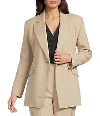 Marella Millcampal Notch Lapel Long Sleeve Jacket
