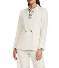Marella Milltropico Notch Lapel Long Sleeve Button Blazer
