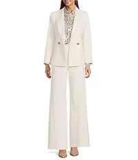 Marella Milltropico Notch Lapel Long Sleeve Button Blazer