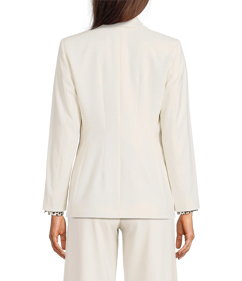 Marella Milltropico Notch Lapel Long Sleeve Button Blazer