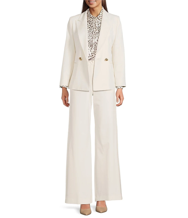 Marella Milltropico Notch Lapel Long Sleeve Button Blazer