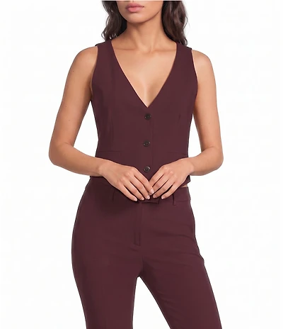 Marella Mllbosso Virgin Wool Bi-Stretch Vest