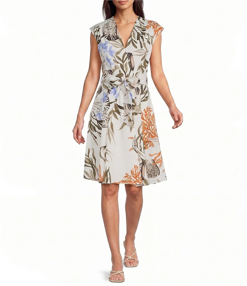 Marella Mllfilo Tie Waist Poplin Wrap Mini Dress