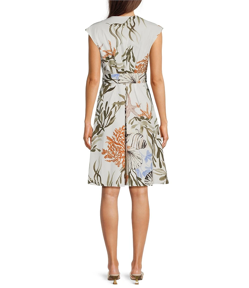 Marella Mllfilo Tie Waist Poplin Wrap Mini Dress