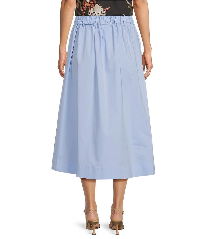 Marella Mllmemore Pull-On Poplin Midi Skirt
