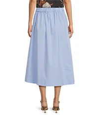 Marella Mllmemore Pull-On Poplin Midi Skirt