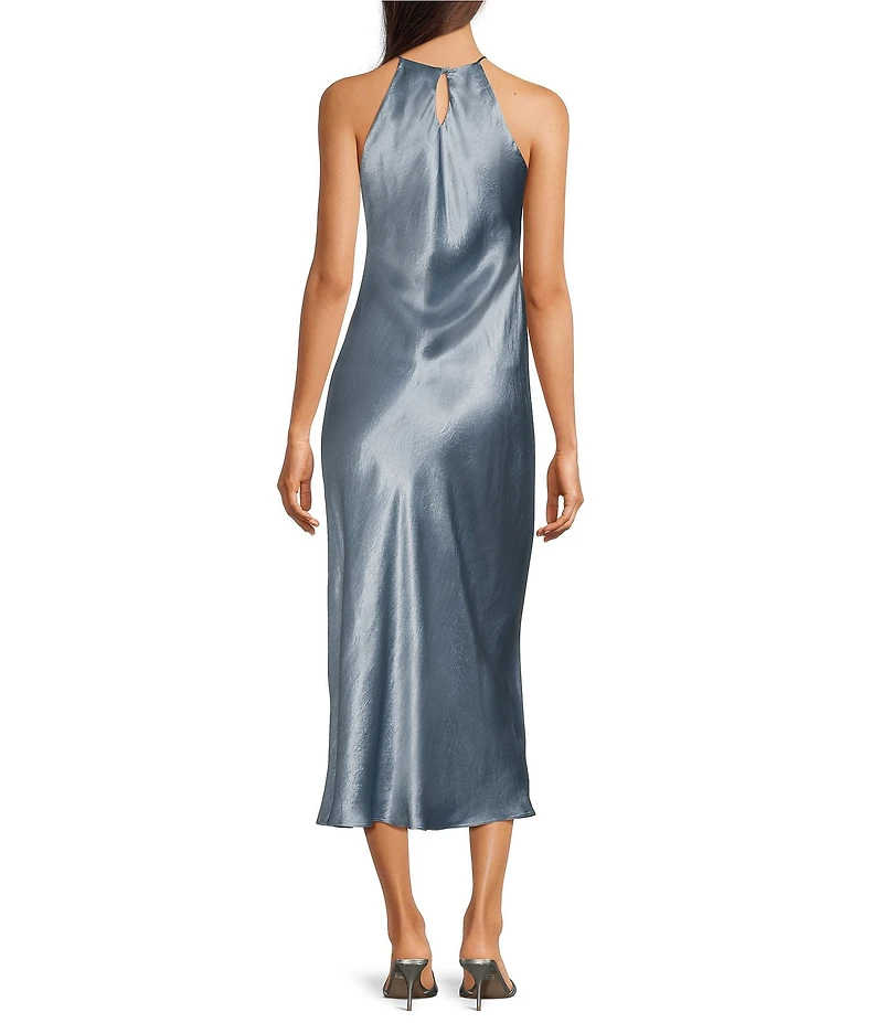 Marella Mllorigine Sleeveless Halter Neck Silk Slip Midi Dress
