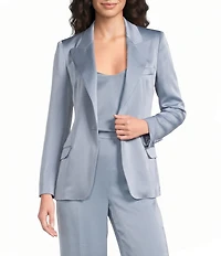 Marella Mllzimino Notch Lapel Collar Long Sleeve Single Button Blazer