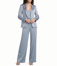 Marella Mllzimino Notch Lapel Collar Long Sleeve Single Button Blazer