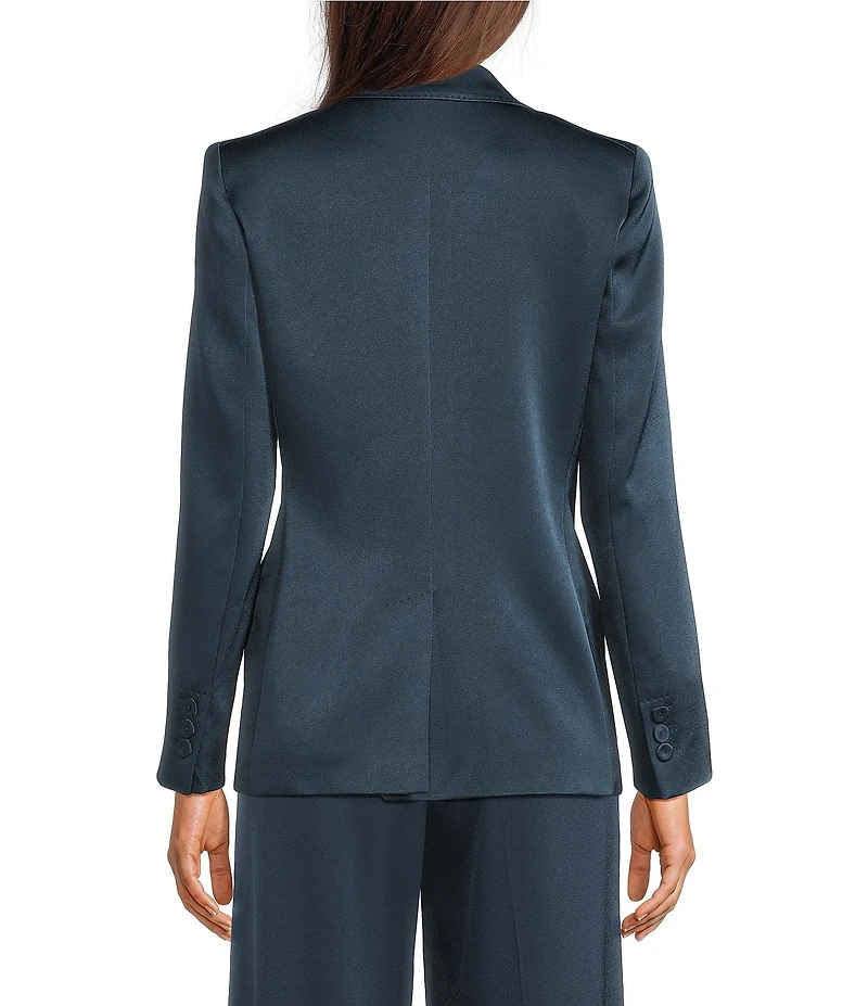 Marella Mllzimino Notch Lapel Collar Long Sleeve Single Button Blazer