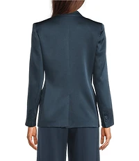 Marella Mllzimino Notch Lapel Collar Long Sleeve Single Button Blazer