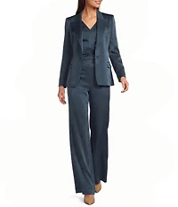 Marella Mllzimino Notch Lapel Collar Long Sleeve Single Button Blazer