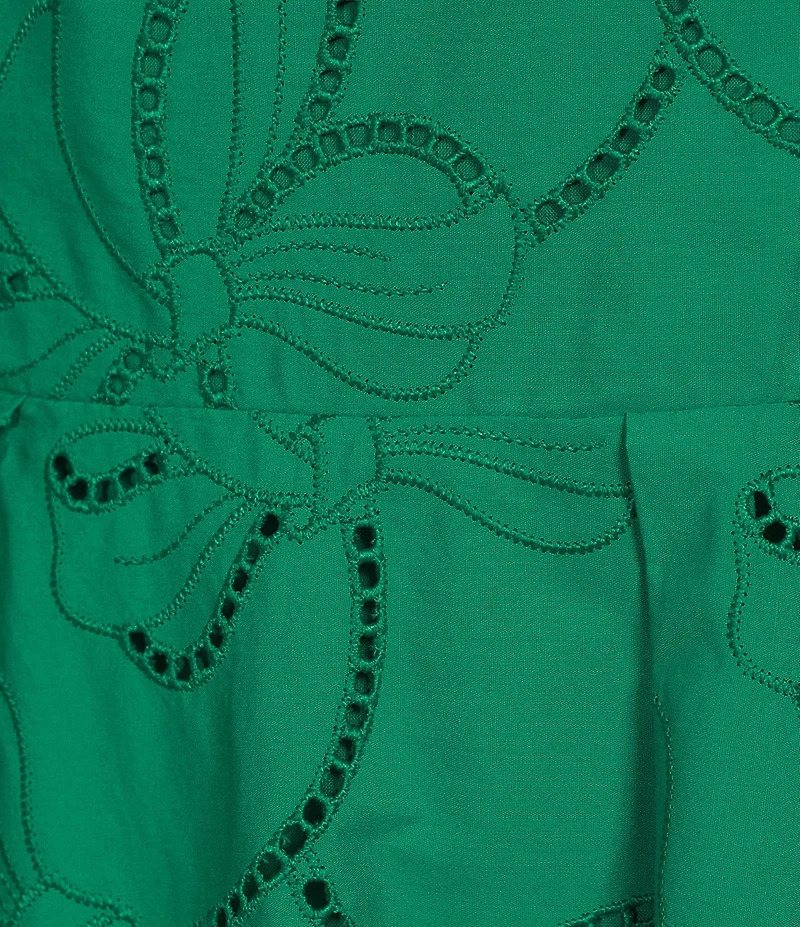 Marella Nido Emerald Eyelet Fit and Flare Maxi Dress