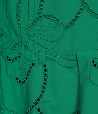 Marella Nido Emerald Eyelet Fit and Flare Maxi Dress