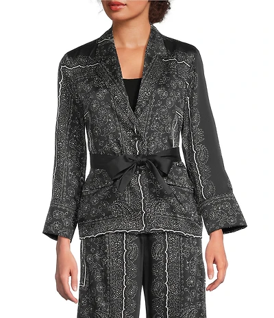 Marella Sosia Bandana Wool Blend Long Sleeve Coordinating Jacket
