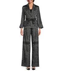 Marella Sosia Bandana Wool Blend Long Sleeve Coordinating Jacket