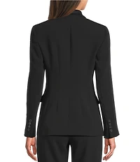 Marella Stella Lapel Collar Satin Double Breasted Blazer