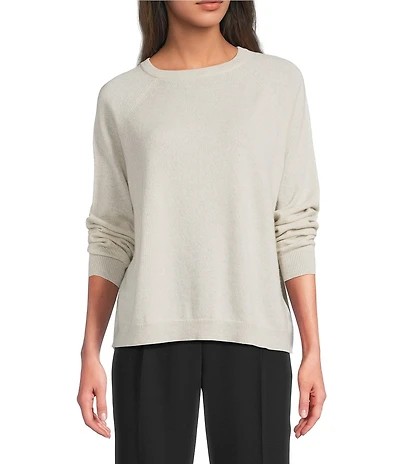 Marella Tesa Cashmere Beige Crew Neck Long Sleeve Sweater