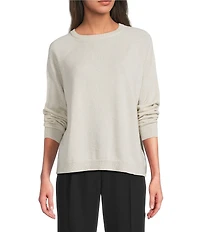 Marella Tesa Cashmere Beige Crew Neck Long Sleeve Sweater