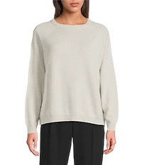 Marella Tesa Cashmere Beige Crew Neck Long Sleeve Sweater