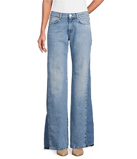 Marella Wide Leg Low Rise Pure Cotton Denim Jeans