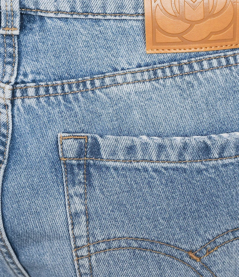 Marella Wide Leg Low Rise Pure Cotton Denim Jeans