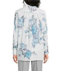Marella Woven Amici Printed Long Sleeve Button Front Shirt