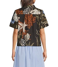 Marella Woven Mllformosa Short Sleeve Collared Camp Shirt