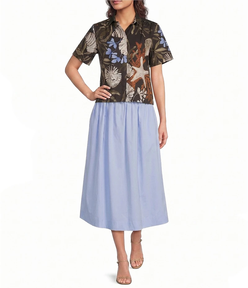 Marella Woven Mllformosa Short Sleeve Collared Camp Shirt