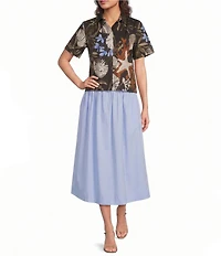 Marella Woven Mllformosa Short Sleeve Collared Camp Shirt