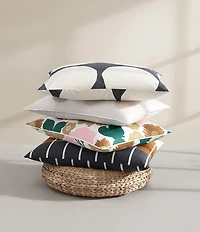 Marimekko Tiiliskivi Raita Brick-Block Printed Outlined Pattern Organic Cotton Duvet Cover Mini Set