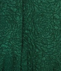 Marina Jacquard Brocade Sleeveless Bow Shoulder Gown