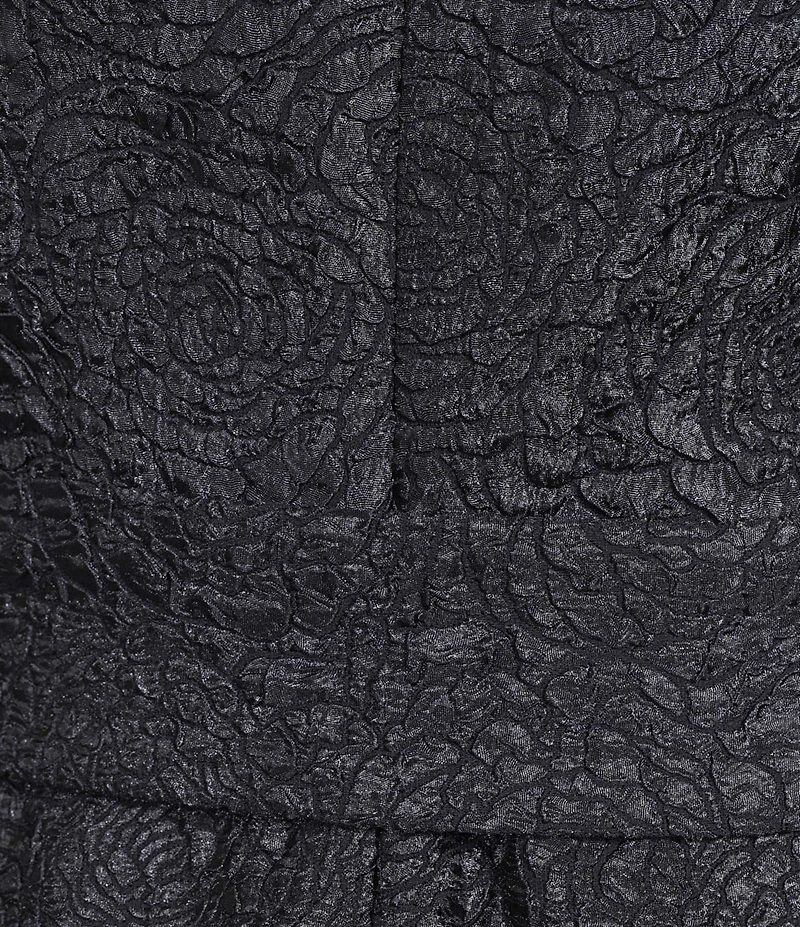 Marina Jacquard Brocade Sleeveless High Low A-Line Midi Dress