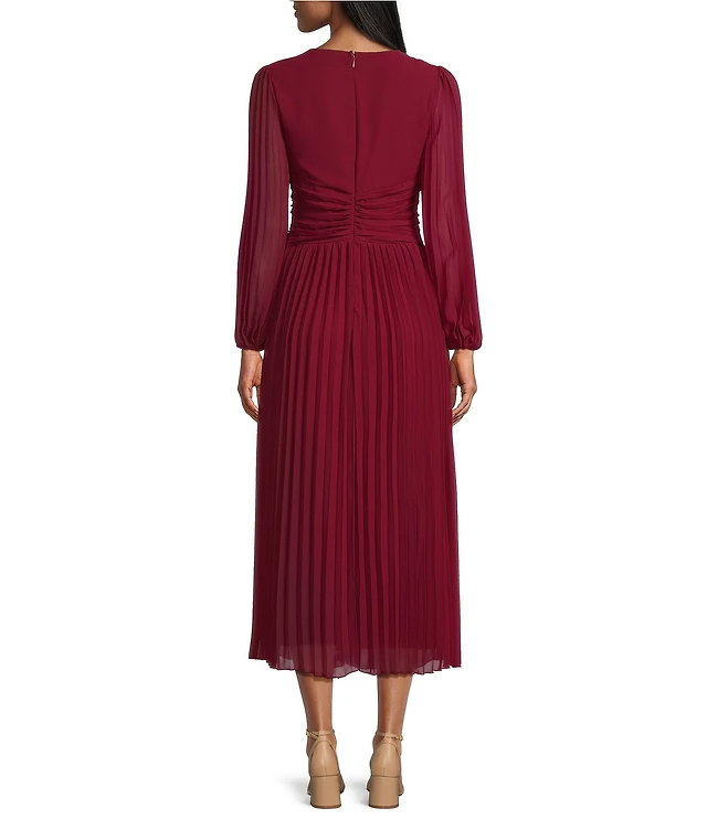 H&M Pleated Chiffon Dress | Liberty Center