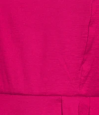 Marina Off the Shoulder Short Puff Sleeve Stretch Taffeta Fit and Flare Dress
