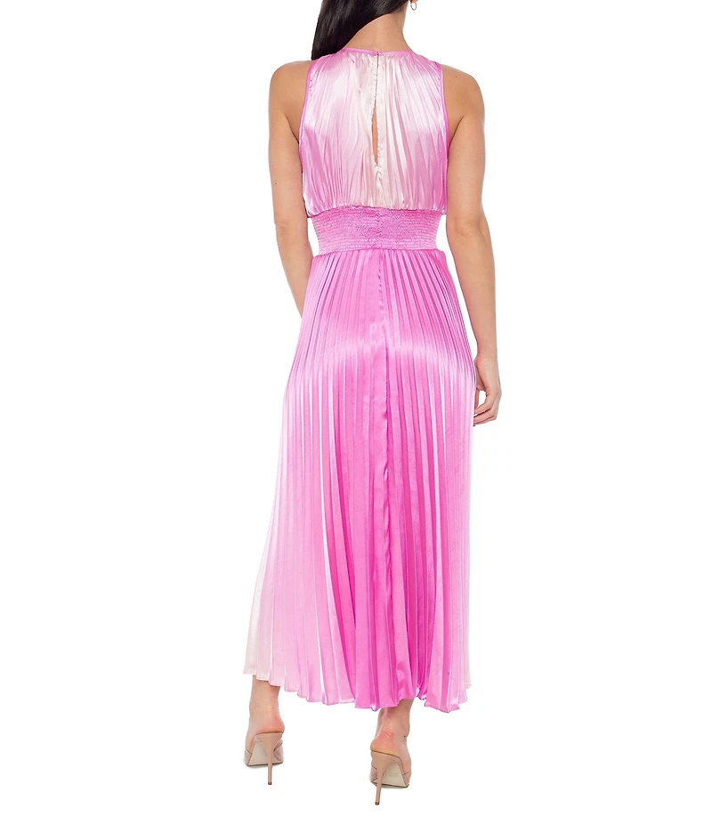 Marina Ombre Pleated A-Line Dress