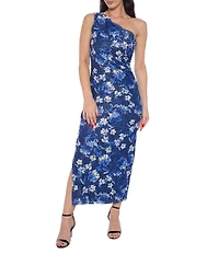 Marina One Shoulder Floral Lace Dress