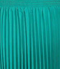 Marina Plus Size Sleeveless Halter Mock Neck Smocked Pleated Crepe Chiffon A-Line Maxi Dress