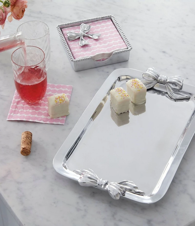Mariposa BOWtique Collection Bow Beaded Napkin Box Set