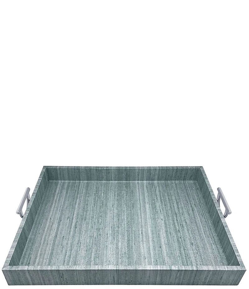 Mariposa Capri Faux Grasscloth Collection Metal Handles Tray