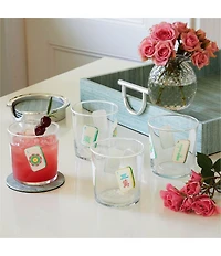 Mariposa Capri Faux Grasscloth Collection Metal Handles Tray