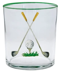 Mariposa Golf Clubs Double Old Fashion Glasses, Set of 4