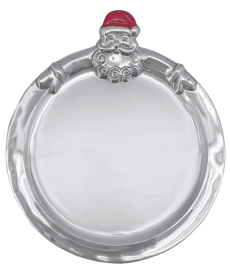 Mariposa Hugging Santa Round Cookie Platter