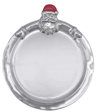 Mariposa Hugging Santa Round Cookie Platter
