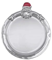 Mariposa Hugging Santa Round Cookie Platter