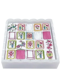 Mariposa Mahjong Scalloped Cocktail Napkin Box Set