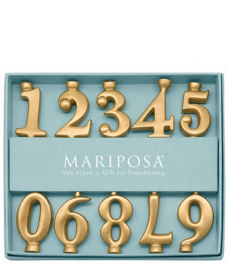 Mariposa Number Birthday Candle Holder Set